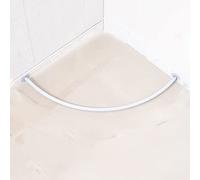 Genérico Barra de Cortina metálica para Esquina de probador, Barra de Cortina metálica para Colgar en la Pared, Barra de Ducha, riel para probador (Color: Blanco, tamaño: 90 x 90 cm)