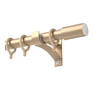 Genérico Barra De Cortina Simple para Ventana con Terminales Contemporáneos, Pista De Cortinas Divisorias, 70-600cm Barra Romana - Fácil De Desmontar E Instalar(Gold,600cm(4 * 150cm))