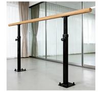 Genérico Barra de Danza Ajustable en Altura, Barra de Ballet de Madera de Suelo con núcleo de Acero, Soporte de Barra de Estiramiento Resistente para Entrenamiento de Equilibrio