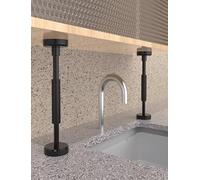 Genérico Barra de Soporte telescópica de 18-45 cm, Barra telescópica antivuelco, Agarre Ajustable bajo encimera, Tubo de Montaje rápido for Armario de Fregadero caído(1pcs)