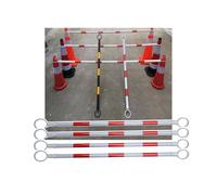 Genérico Barra Extensible de Conos de tráfico, Barrera retráctil de 0,9 a 1,8 Metros para Seguridad Vial y estacionamiento, 20 Barras transversales Rojas (Conos no incluidos), Barrera versátil para c