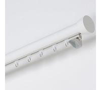 Genérico Barra para Cortina Pared De Ducha, Riel De Cortina Doble De 1-9m con Remates De Tapa, Juego De Pista De Cortina para Hoteles, Hospitales Y Ubicaciones Comerciales(White-A,320cm(2 * 160cm))