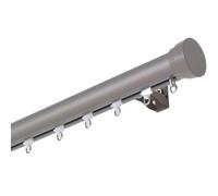 Genérico Barra para Cortina Pared De Ducha, Riel De Cortina Doble De 1-9m con Remates De Tapa, Juego De Pista De Cortina para Hoteles, Hospitales Y Ubicaciones Comerciales(Gray-A,120cm)