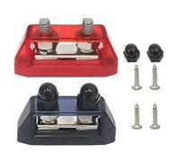 Generico Barra portapilas | Bloque de distribución de 2 piezas | de montaje aislantes para conexiones de batería de coche