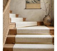 Genérico Barras Ajustables de latón para alfombras de Escalera - 4 Piezas (79 cm) Soporte para alfombras, Soportes de fácil instalación para Fijar alfombras de Escalera