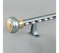 Genérico Barras De Cortina De Aluminio De 28.0mm, Pista De Cortina con Soportes Metálicos Y Cabezal Decorativo, para Puertas De 70 A 600 Cm Y Ventanas(Blue,95cm/3.1ft)