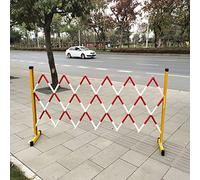 Genérico Barrera de Seguridad portátil y Extensible - Valla de Control de multitudes roja y Blanca con Ruedas para Aeropuerto, estación de autobuses y Metro - Solución de Seguridad para Eventos al ai