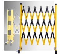 Genérico Barrera metálica retráctil - Valla de tráfico Extensible con Ruedas para construcción, Mantenimiento y Control de multitudes - Barricada de Seguridad Ajustable para una gestión eficaz del TR