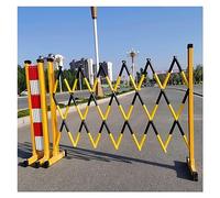 Genérico Barrera retráctil con Ruedas - 1 Unidad. Barricada metálica expandible para Control de tráfico, Valla de Seguridad Ajustable y fácil de Usar para Mantenimiento y Uso Industrial.