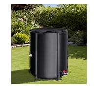 Genérico Barril de Lluvia Plegable con Soporte y Grifo. Kit de recolección de Agua de Lluvia para jardín. Sistema de Almacenamiento Que Ahorra Espacio para Jardines. Barril de recolección de Agua de