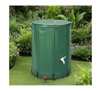 Genérico Barril de Lluvia Plegable con Soporte y Grifo. Kit de recolección de Agua de Lluvia para jardín. Sistema de Almacenamiento Que Ahorra Espacio para Jardines. Barril de recolección de Agua de