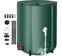 Genérico Barril de Lluvia Plegable con Soporte y Grifo. Kit de recolección de Agua de Lluvia para jardín. Sistema de Almacenamiento Que Ahorra Espacio para Jardines. Barril de Lluvia Plegable de 500