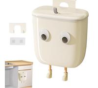 Genérico Basaje De Basura De La Cocina: Bote De Basura, Bote De Del Baño Con Tapa, Contenedor De De Papel, Linda Cesta De Desecho Con Ojos Y Piernas Decoración Para Pared Debajo Del Fregadero Dor
