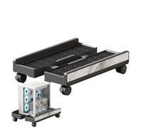 Generico Base de PC para alfombras, estante ajustable portátil con ruedas | Carro para unidad central para estación de trabajo portátil impresora monitor sala de juegos almacenamiento suelo