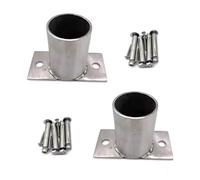 Genérico Base Redonda para Postes de 2x2, 4x4, 6x6 y 8x8 Pulgadas, Anclaje para Postes de Madera para Exteriores, estaca de Acero Inoxidable para columnas de cercas y Soportes para pérgolas