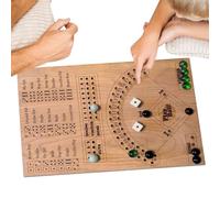 Genérico Baseball Dice Board Game - Wooden Table Math Game Set | Educational Board with Dice Natural Wood Material | Family Night, Party Entertainment, Holiday Gathering, Birthday Gift
