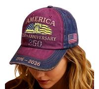 Genérico Baseball Hat -250th Hat | Baseball Cap, Adjustable 250 Year American Anniversaryhat For Golf, Summer, Beach Hunting,Fishing,Skiing Cycling, Hiking Traveling