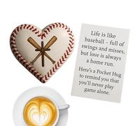Genérico Baseball Hug Cards | 3D Ball Sports Motivational Card | Heart Shape Themed Pocket Collectible for Athletes Fans Collectors Practice Field Training Game Tournaments Holiday Events