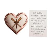 Genérico Baseball Hug - Heart Shape Keepsake | Symbolic Gift with Inspirational Message & Compact Handheld Design for Practice Field Training Camp Game Day and Tournament Support