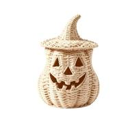 Genérico Basket Pumpkin Woven Halloween - Dining Table Decoration | Holiday Table Centerpiece for Homeowners Renters Decorators Home Apartment Office Dorm Living Room Bedroom