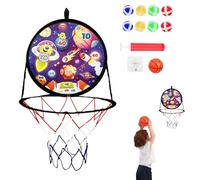 Genérico Basketball Hoop 2 In 1,Basketball Hoop and Dart Board - 36.5x64cm Portable Games Backboards Dart For Indoor Outdoor Kids Birthday Party Favors Girls Boys Toddler