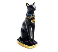 Genérico Bastets Cat Statue - Egyptian Resin Figurine, Ancient Craft Figurine, Exotic Decorative Sculpture | Home Office Jewelry Family Collectible Handmade Artistic Display Durablee