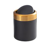 Genérico basura can, basura Bin, Hygienic Odor Resistant Compact Leak Proof Compact Adjustable Sturdy Built In Odor Control System, Kitchen Bins, for Home Use 15,5 x 13 x 13 cm, negro