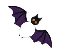 Genérico Bat Wing Headband - Plush Halloween Costume Hair Accessory | 7.9in Bat Wings, Elastic Strap, Furry Plush Material, Unisex Party Prop, For Cosplay & Role Play