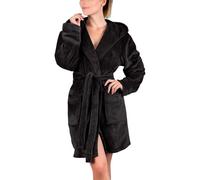 Genérico Bata de Baño de Felpa de Teddy Franela Forro Polar con Capucha de Gran Tamaño Suave y Cálida Batas de Baño para Damas Ropa de Casa BañAdor de Felpa con Capucha Abrigo Largo