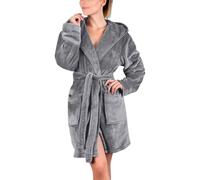 Genérico Bata de Baño de Felpa de Teddy Franela Forro Polar con Capucha de Gran Tamaño Suave y Cálida Batas de Baño para Damas Ropa de Casa BañAdor de Felpa con Capucha Abrigo Largo
