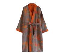 Genérico Bata De Baño Larga Y Suave para Mujer Bata Larga Tipo Kimono De Punto Bata De Estar por Casa Informal(Size:M,Color:A)