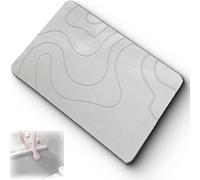 Genérico Bath Mat, Absorbent Diatomaceous Earth Stone Mats, Diatomaceous Earth Shower Stone Bath Mat, Non-Slip, Quick Drying, for Bathroom Floor (White, 60 * 90cm)