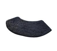 Genérico Bath Mat, Curved Bathroom Floor Mat, Washable Absorbent Carpet Rug, Non-Slip Shower Accessories for Bedroom, RV, Apartment, Kitchen, Hotel, Dorm, and Family Entrance Decor, Gray, Black