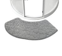 Genérico Bath Mat - Curved Shower Rug Absorbent Floor Carpet for Fast Drying, Non-Slip Base with Water Absorption Function, Bathroom Mat for Home, Black, Gray and Brown Colored