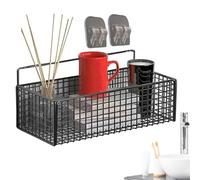 Genérico Bathroom Adhesive Shelves Storage, Wall Mounted Shower Basket, No Drilling Rack Organizer, Heavy Duty Kitchen Tray, Rustproof Metal Floating Unit for Bathroom and Kitchen Storage Home