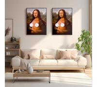 Genérico Bathroom Art Painting - Whimsical Vintage Funny Home Poster, Bathroom Wall Decor For Holiday | Thanksgiving Party Vacation Indoor Decor Room Apartment Garden Restaurant