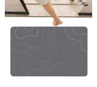 Genérico Bathroom Door Mat - Diatomaceous Earth Quick Dry Shower Mat | 15.35x23.62in Gray White Floor Carpet | Quick Water Absorption Washable Anti-Slip Foot Pad For Toilet Hotel Kitchen Bedroom Sink