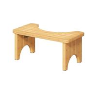 Genérico Bathroom Potty Step Stool - 15.75 Inches Folding Restroom Bench | Wood Anti Slip Commode - Ergonomic Healthy Squatting Stand Portable Space-Saving Collaрsible Frame with Textured Grip