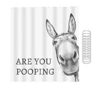 Genérico Bathroom Shower Drape - Funny Cute Fabric Curtain For Modern Bath | Polyester with 12 Hooks Included, Water Resistant Decorative Panel, Bathroom Restroom Window Accent, Holiday Seasonal