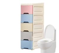 Genérico Bathroom Storage Cabinet, Narrow Kitchen Organizer, 5-Tier Drawer Design, Rolling Caster Wheels, Ideal for Hotel Apartment Rental Restaurant Bathroom Business Use, 1 Set