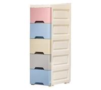 Genérico Bathroom Storage Cabinet, Narrow Kitchen Organizer Casters, Heavy Duty 5 Tier Slim Vertical Drawer Shelves for Hotel Apartment Rental, Bedroom, Restaurant Business, Easy to Use