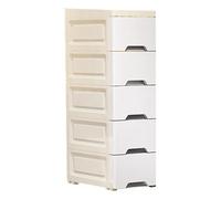 Genérico Bathroom Storage Cabinet, Narrow Kitchen Organizer Casters, Heavy Duty 5 Tier Slim Vertical Drawer Shelves for Hotel Apartment Rental, Bedroom, Restaurant Business, Easy to Use