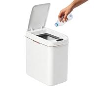 Genérico Bathroom Trash Can - Smart Sensor Touchless Garbage Bin, Slim Square Trash Can with Lid, Contactless Motion Sensor Waste Bin for Bathroom, Bedroom, Office, Kitchen, Apartment & Hotel Use