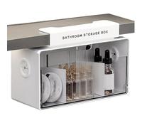Genérico Bathroom Vanity Organizer - Clear No Drill Removable Storage Box | Countertop Bathroom Organizer For Skincare Cotton Swabs Face Towels Under Sink Behind Door Bedroom