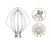 Genérico Batidor de Alambre de Acero Inoxidable Compatible con KitchenAid K45WW, batidor de harina, repostería, Huevos, Crema y Otros Utensilios de Cocina.