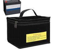 Genérico Battery Safety Bag, Fireproof Stořağe Bag For Drone Toy Car Batteries, Proof Waterpřoof Flame-Retardant Baģ For Lithium Batteriēs, Safe Charging Stořage, 1 Bağ
