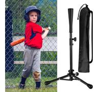 Genérico Batting Baseball - Beated | Mazza Rubber Children | Té Ajustable con Bolsa de trípode, Equipo de Entrenamiento de Equipos Juego recreativo Portera Garden Sport