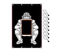 Genérico Batting Cage Backstop - Weather Resistant with Catcher - Batting Cage Backdrop Baseball - for Outdoor Backyard Court Field School Practice Training Hitting