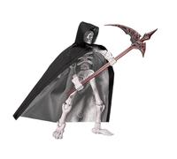 Genérico Battle Tool Assembly Game, Skull Action Figure, Poseable Skull Statue for Home Decor, Includes Hat, Cloak, and Accessories, Creative Sculpture for Kids
