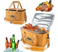 Genérico BBQ Blanket for Resting Meat-Reusable Insulated Large Resting Bag with Wide Mouth for Brisket Beef Pork Shoulders Turkeys,Grilling Gifts for Men (1 Set)